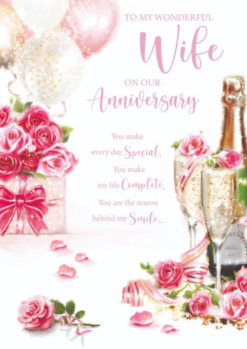 Picture of WONDERFUL WIFE ANNIVERSARY CARD